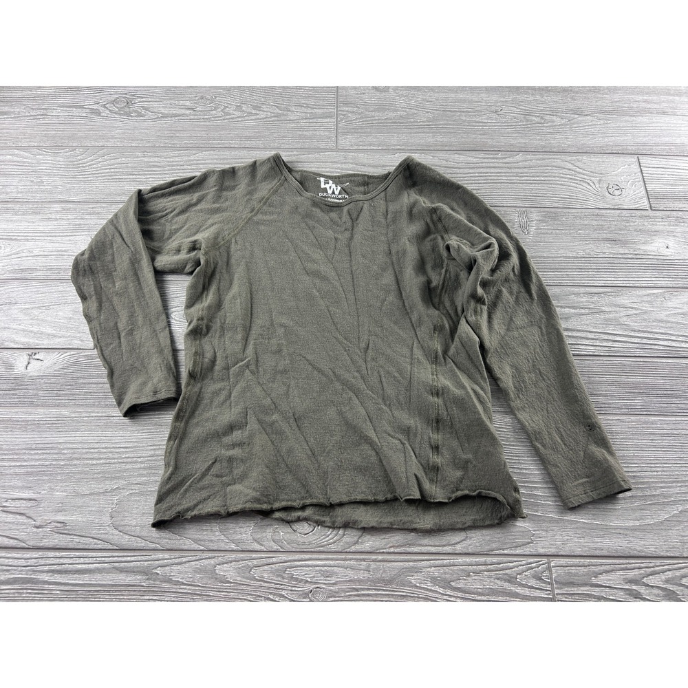 Duckworth Mens S Green 100% Rambouillet Merino Wool Long Sleeve Base Layer Top